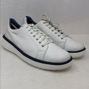 NEW Johnston & Murphy Sneakers Oasis Lace Up White Full Grain Mens Size 10M